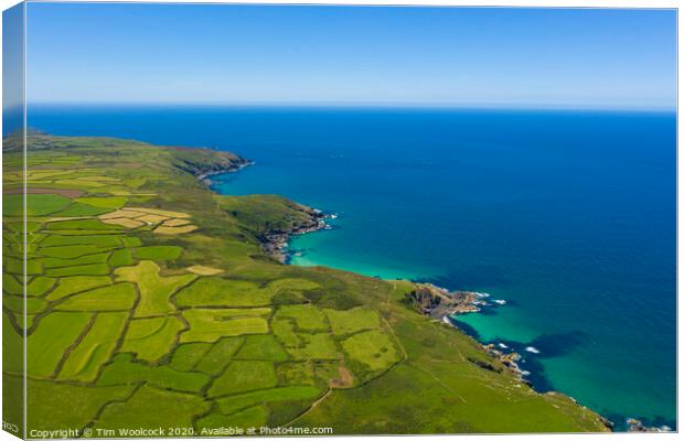 Beautiful coast near St Ives, Cornwall, England Canvas Print by Tim Woolcock