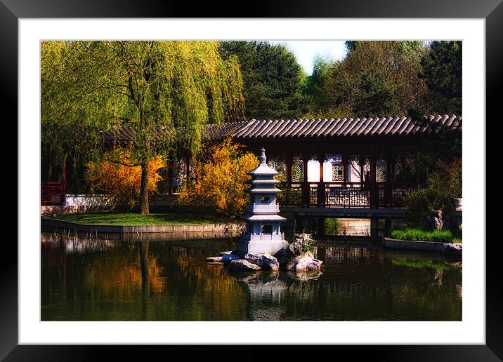 Chinese Garden Framed Mounted Print by Paul Piciu-Horvat