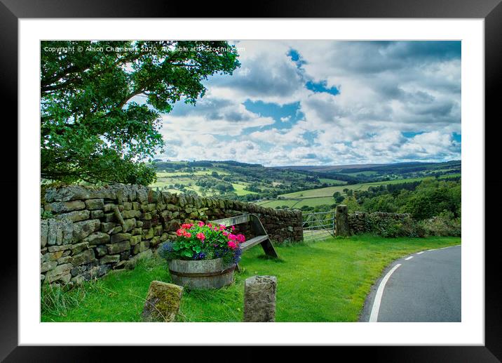 View From High Bradfield Framed Mounted Print by Alison Chambers