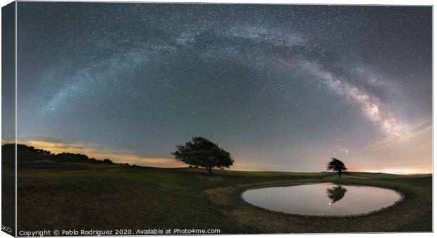 Milky Way Arch at Ditchling Beacon Canvas Print by Pablo Rodriguez