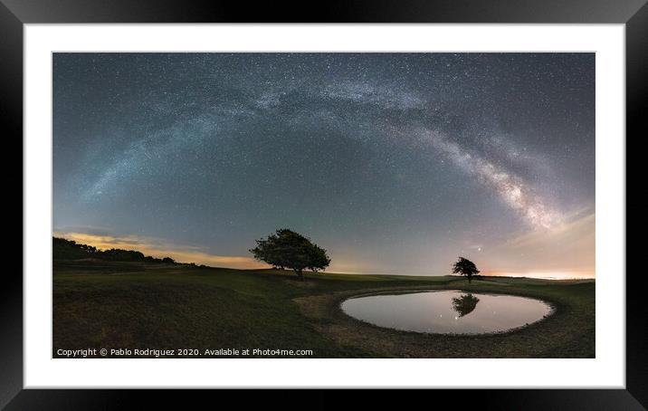 Milky Way Arch at Ditchling Beacon Framed Mounted Print by Pablo Rodriguez