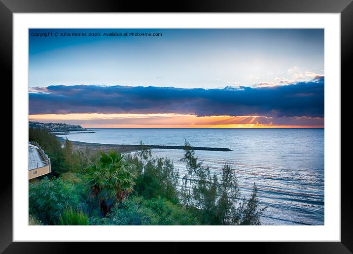 Playa del Ingles Sunrise Framed Mounted Print by Juha Remes
