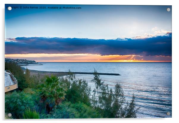 Playa del Ingles Sunrise Acrylic by Juha Remes