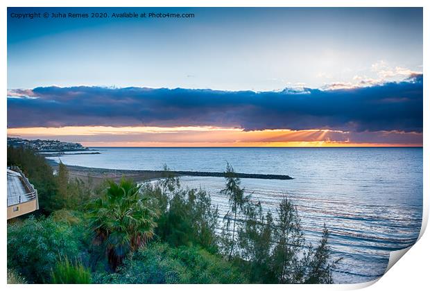 Playa del Ingles Sunrise Print by Juha Remes