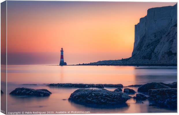 Sunset at Beachy Head Canvas Print by Pablo Rodriguez