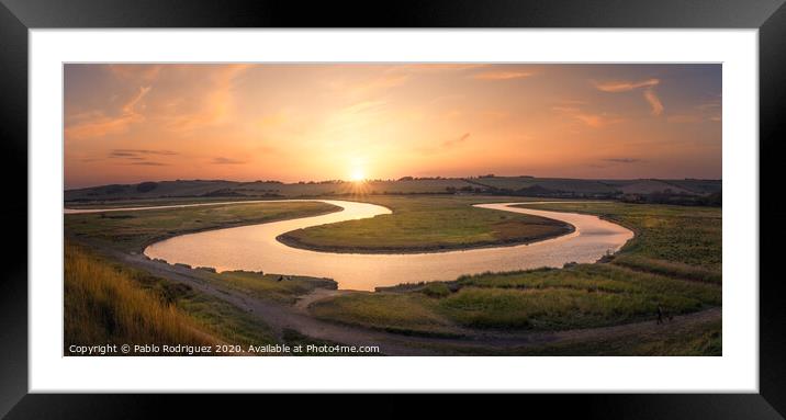 Cuckmere River Sunset Framed Mounted Print by Pablo Rodriguez