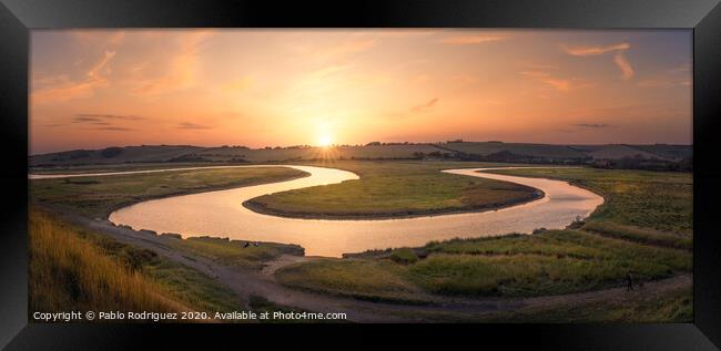 Cuckmere River Sunset Framed Print by Pablo Rodriguez