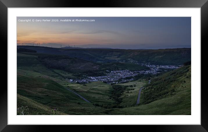 Sunset over the Welsh Valleys Framed Mounted Print by Gary Parker