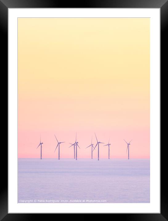 Rampion Wind Farm Framed Mounted Print by Pablo Rodriguez