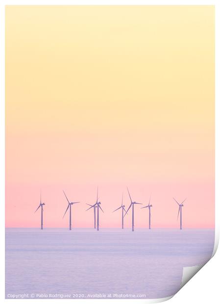 Rampion Wind Farm Print by Pablo Rodriguez