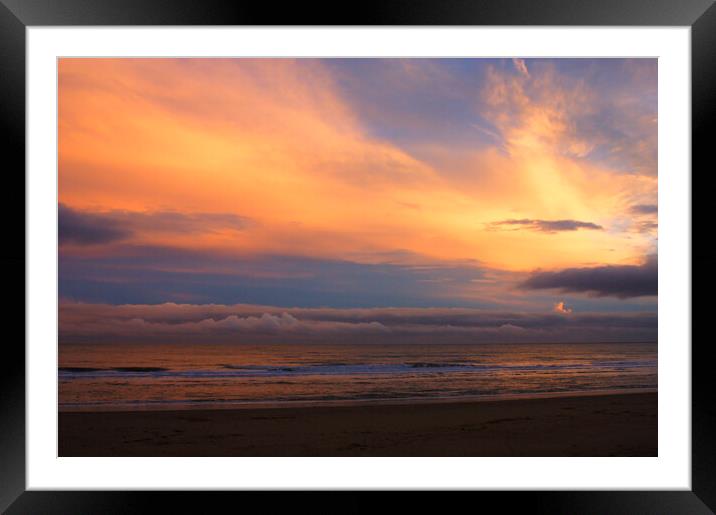 Sunset over Sandown Bay Framed Mounted Print by Jeremy Hayden