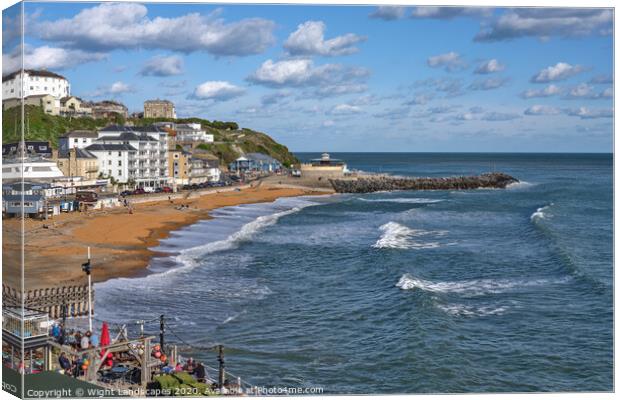 Ventnor Beach Isle Of Wight Canvas Print by Wight Landscapes