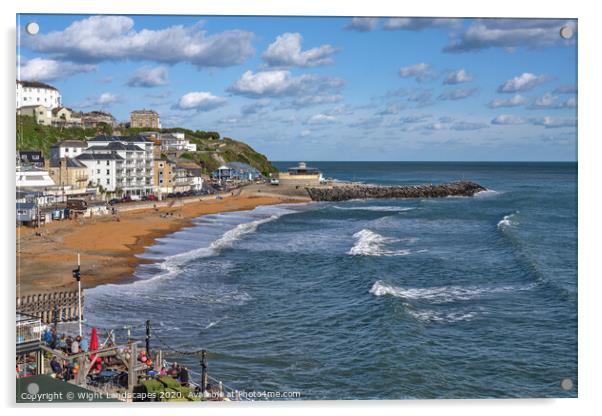 Ventnor Beach Isle Of Wight Acrylic by Wight Landscapes