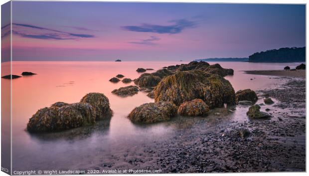 Dawn At Priory Bay Canvas Print by Wight Landscapes