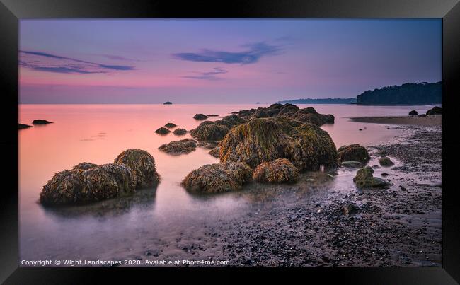 Dawn At Priory Bay Framed Print by Wight Landscapes