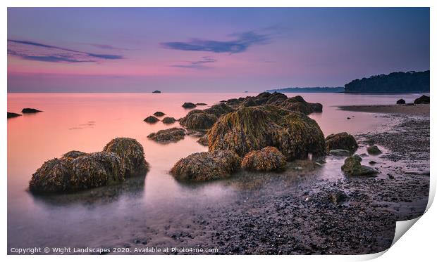 Dawn At Priory Bay Print by Wight Landscapes