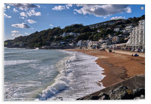 Ventnor Beach Surf Acrylic by Wight Landscapes