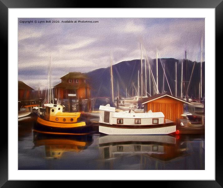 Houseboats Framed Mounted Print by Lynn Bolt