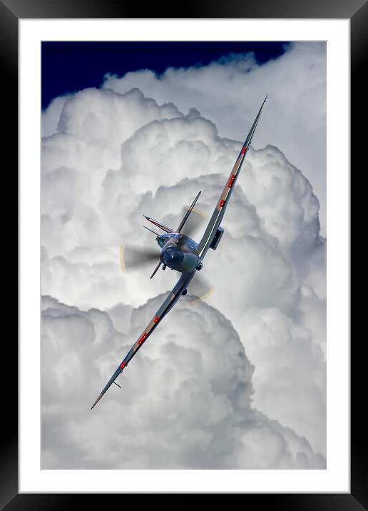 Spitfire in the Clouds 3 Framed Mounted Print by Colin Williams Photography
