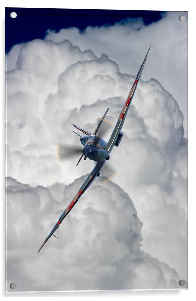 Spitfire in the Clouds 3 Acrylic by Colin Williams Photography