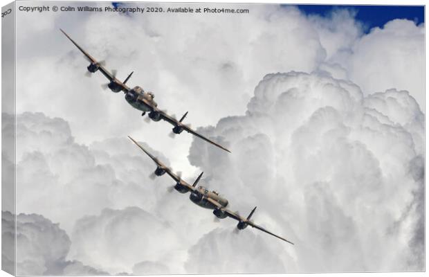  The 2 Lancasters Dunsfold 2 Canvas Print by Colin Williams Photography
