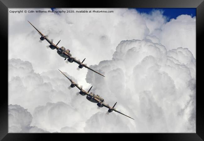  The 2 Lancasters Dunsfold 2 Framed Print by Colin Williams Photography