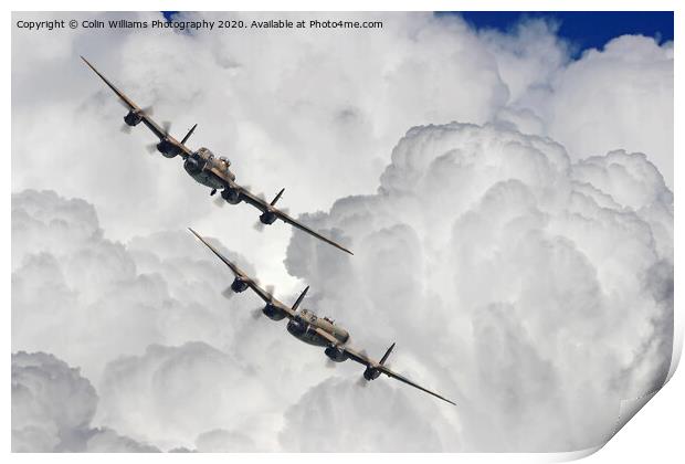  The 2 Lancasters Dunsfold 2 Print by Colin Williams Photography