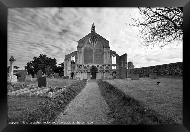 Black and white church Framed Print by Christopher Keeley