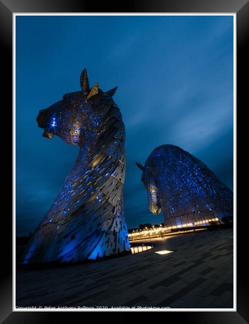 The Kelpies Framed Print by Peter Anthony Rollings