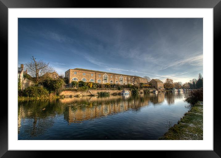 St Neots Riverside Framed Mounted Print by Chris Thaxter