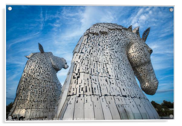 The Kelpies Acrylic by Peter Anthony Rollings