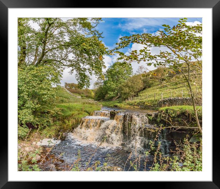 Autumn Tints at Ettersgill Beck Waterfall Framed Mounted Print by Richard Laidler