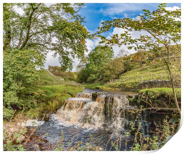 Autumn Tints at Ettersgill Beck Waterfall Print by Richard Laidler