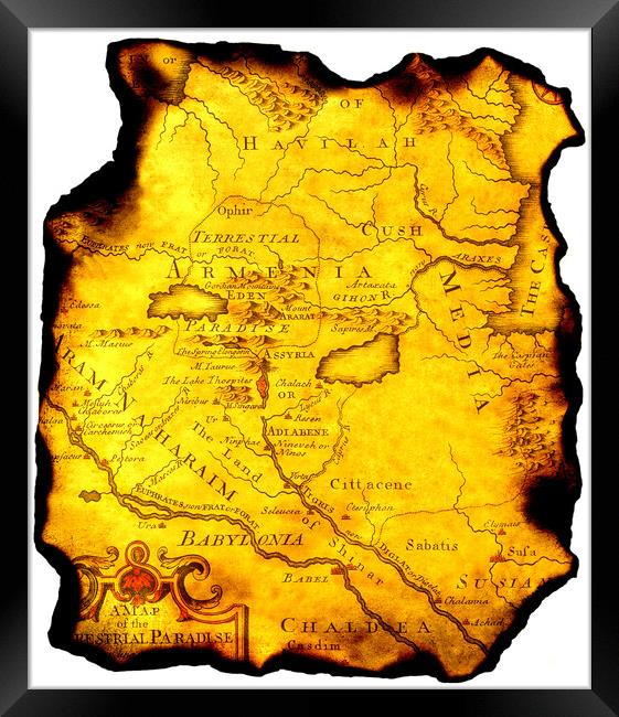 Map of ancient state. Framed Print by Mikhail Pogosov