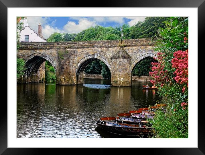Elvet Bridge, Durham CIty Framed Mounted Print by Martyn Arnold