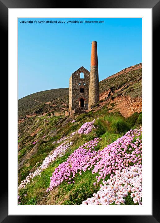 old cornish tin mine Framed Mounted Print by Kevin Britland