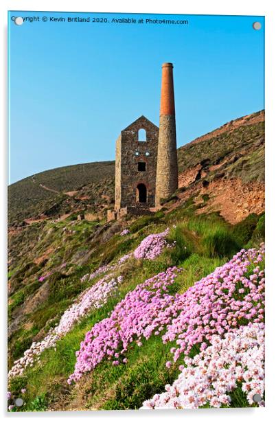 old cornish tin mine Acrylic by Kevin Britland