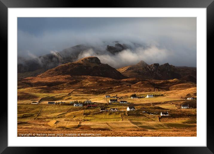  Misty Quiraing from Staffin Isle of Skye Scotland Framed Mounted Print by Barbara Jones