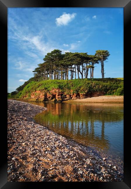 River Otter reflections at Budleigh Salterton  Framed Print by Darren Galpin