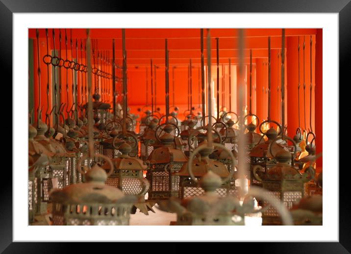 traditonal japanese buddha bells for buddhism Framed Mounted Print by Alessandro Della Torre