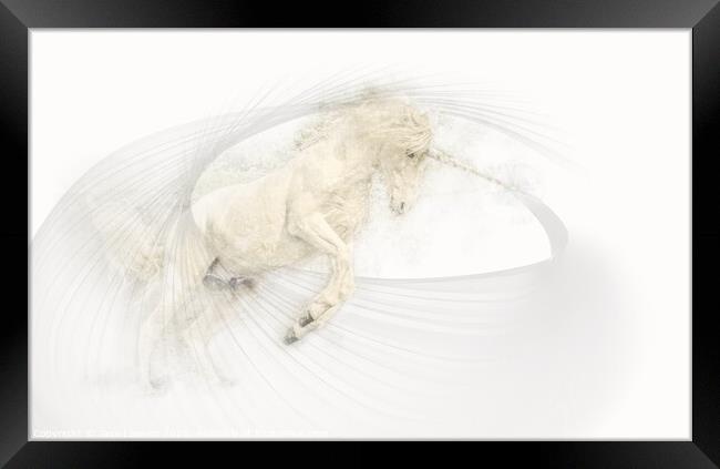 Magical unicorn Framed Print by Jaxx Lawson