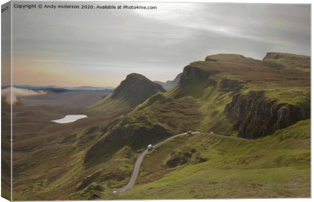 From the Quiraing - The Misty Isle of Skye Canvas Print by Andy Anderson