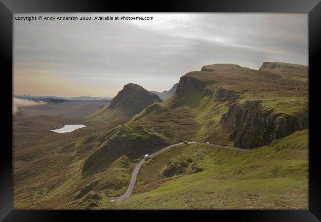 From the Quiraing - The Misty Isle of Skye Framed Print by Andy Anderson