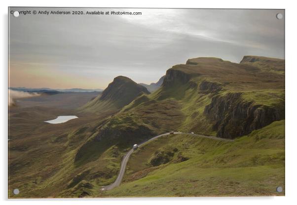 From the Quiraing - The Misty Isle of Skye Acrylic by Andy Anderson