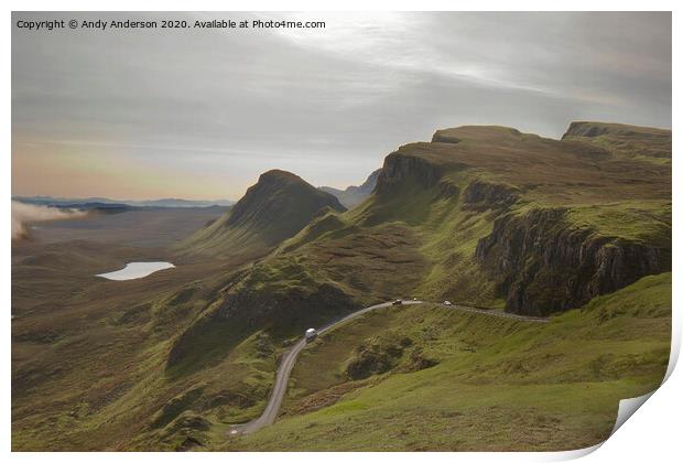 From the Quiraing - The Misty Isle of Skye Print by Andy Anderson