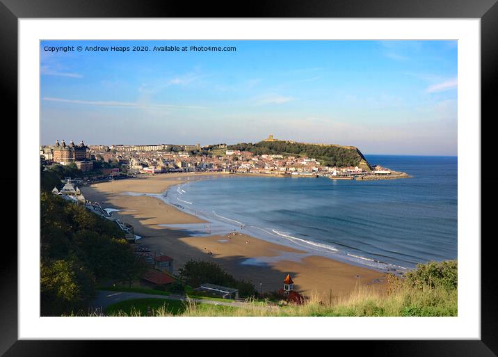 South Bay sands in Scarborough. Framed Mounted Print by Andrew Heaps
