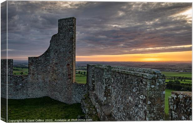 Sunrise from Hume Castle, Scotland, Hume, Scotland Canvas Print by Dave Collins