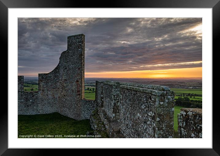 Sunrise from Hume Castle, Scotland, Hume, Scotland Framed Mounted Print by Dave Collins