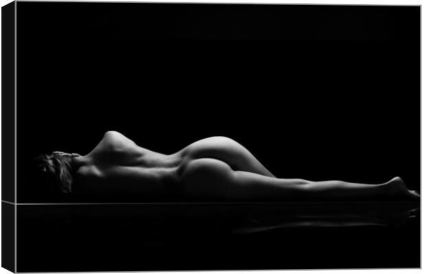 A person sitting in a dark room Canvas Print by Alessandro Della Torre