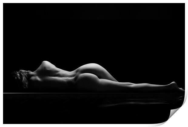 A person sitting in a dark room Print by Alessandro Della Torre
